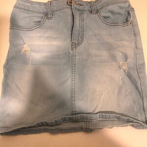 Light Blue Denim Skirt